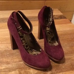 Sam Edelman purple leather pumps